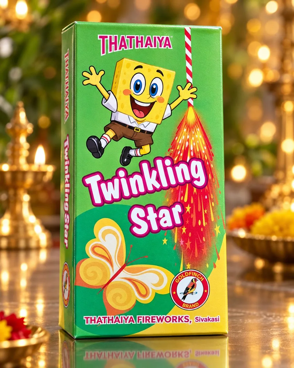 1 1/2''  Twinkling Stars -10 pcs