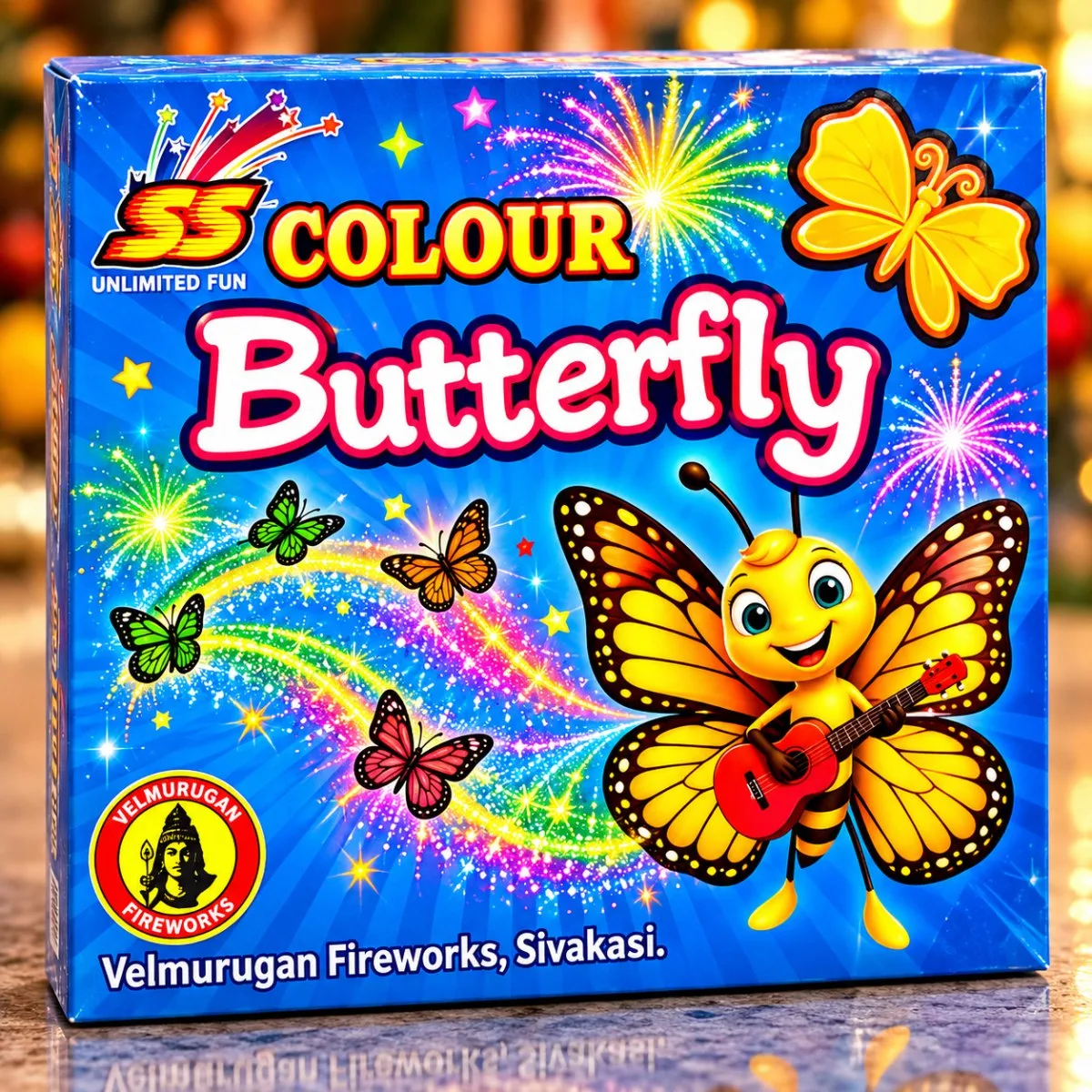 Butterfly (10 Pce) - red &green spinner