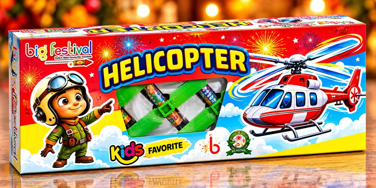 Helicopter (5 Pce)- red &grenn sky flyer