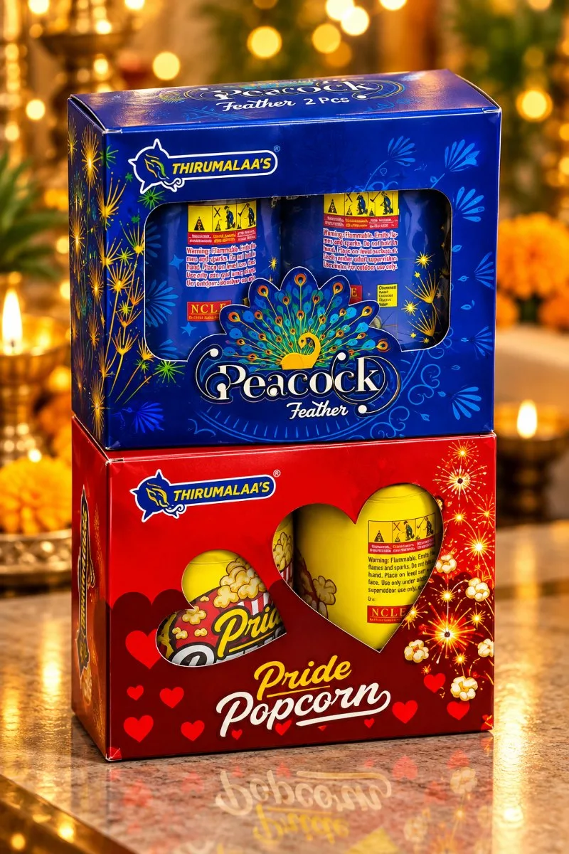 Paeacock feather/pride popcorn - 2 pce